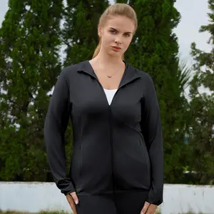 Women’s lightweight ice silk UV-protection jacket, long sleeves, loose fit, sports sun-protective outerwear for outdoor fitness and travel tops