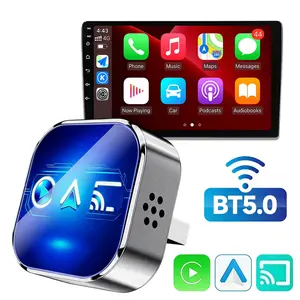 Wireless CarPlay Adapter 3-in-1, Stable Signal & Auto Reconnect CarPlay Dongle for iPhone iOS & Android Auto with Mirror Link, Plug & Play Convert Wired to Wireless, Dual Band 5G/2.4G WiFi & BT 5.0, USB/Type-C