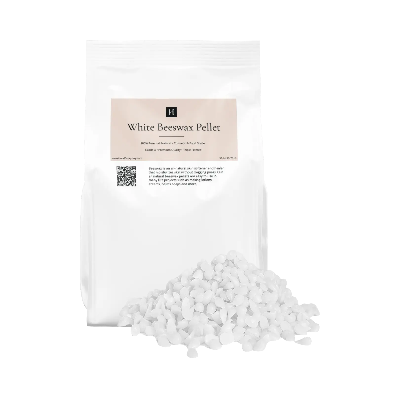 White Beeswax Pellets | White Beeswax Pastilles