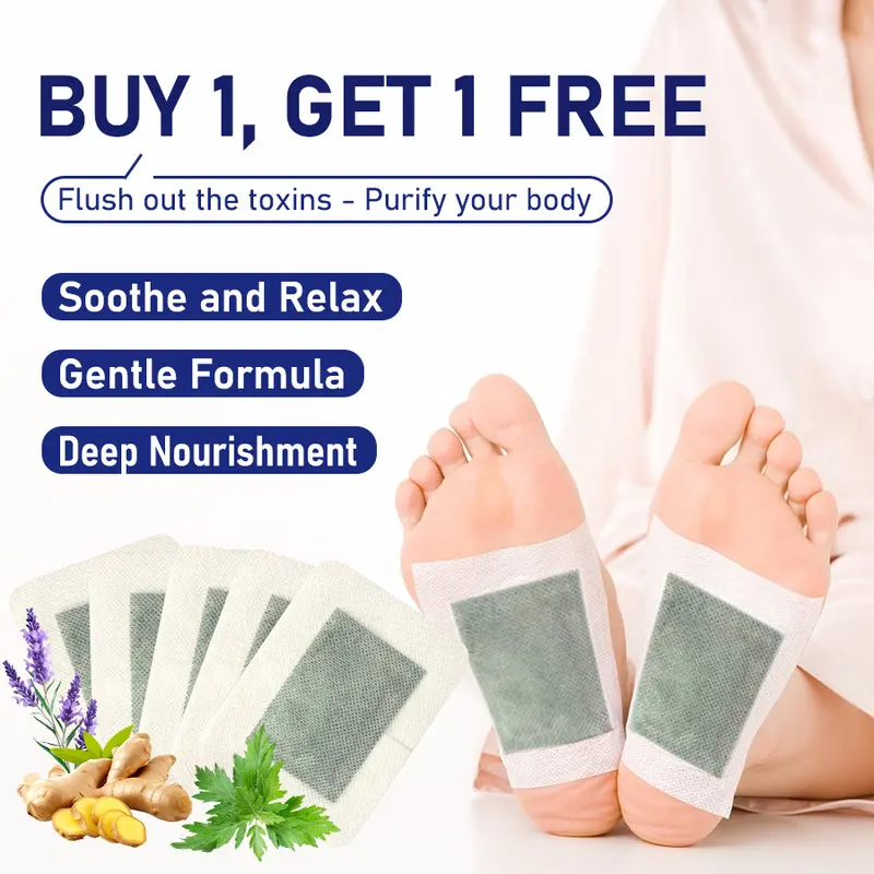 【BUY 1, GET 1 FREE】Umex Herbal Foot Pads for Sleep, Relaxation & Foot Comfort – Natural Lavender, Chamomile, Ginseng & Bamboo Vinegar Blend to Ease Stress and Soothe Tired Feet SummerWins -A