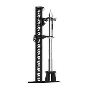 1:200 Scale Heavy Falcon 9 Booster Starship Static Building Toy Set, 1:200 Scale Model Desktop Display Piece, Collectible Replica Gift for Space Lovers