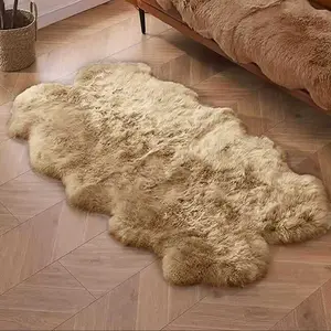 Simple Solid Color Faux Wool Carpet, Soft Comfortable Sofa Cushion, Bedroom Bedside Blanket, Long Hair Velvet Rug, Soft Area Rug, Fluffy Modern Rug, Home Decor