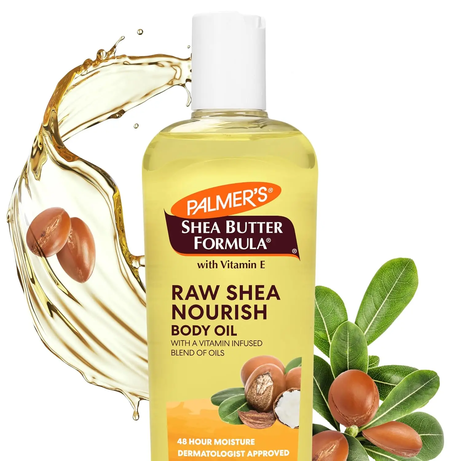 Palmer's Shea Formula Raw Shea Body Oil with Vitamin E, Deep Body Moisturizer to Soothe & Nourish Dry, Sensitive & Eczema-Prone Skin, 8.5 oz, Body Care, Vegan