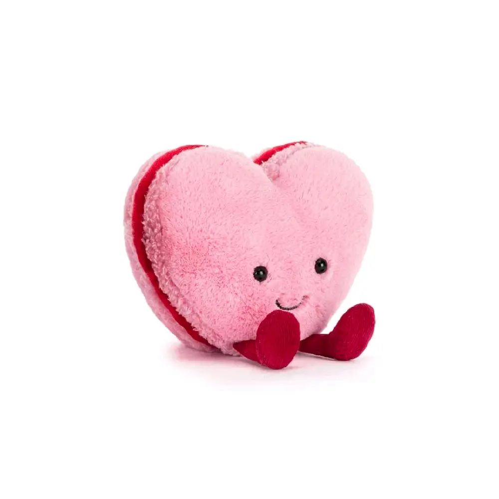 Jellycat Heart Macaron Plush Toy, Soft Stuffed Animal for Kids, Cute Decorative Companion