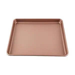 Chinese Brand 33cm Large Baking Pan for Rolled Cakes, Shallow Square Baking Sheet, Non-stick Roasting Tray for Oven, 32.6x27x2.7cm