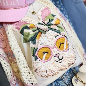 Hippity Hop Bunny Tee on Ivory Gildan