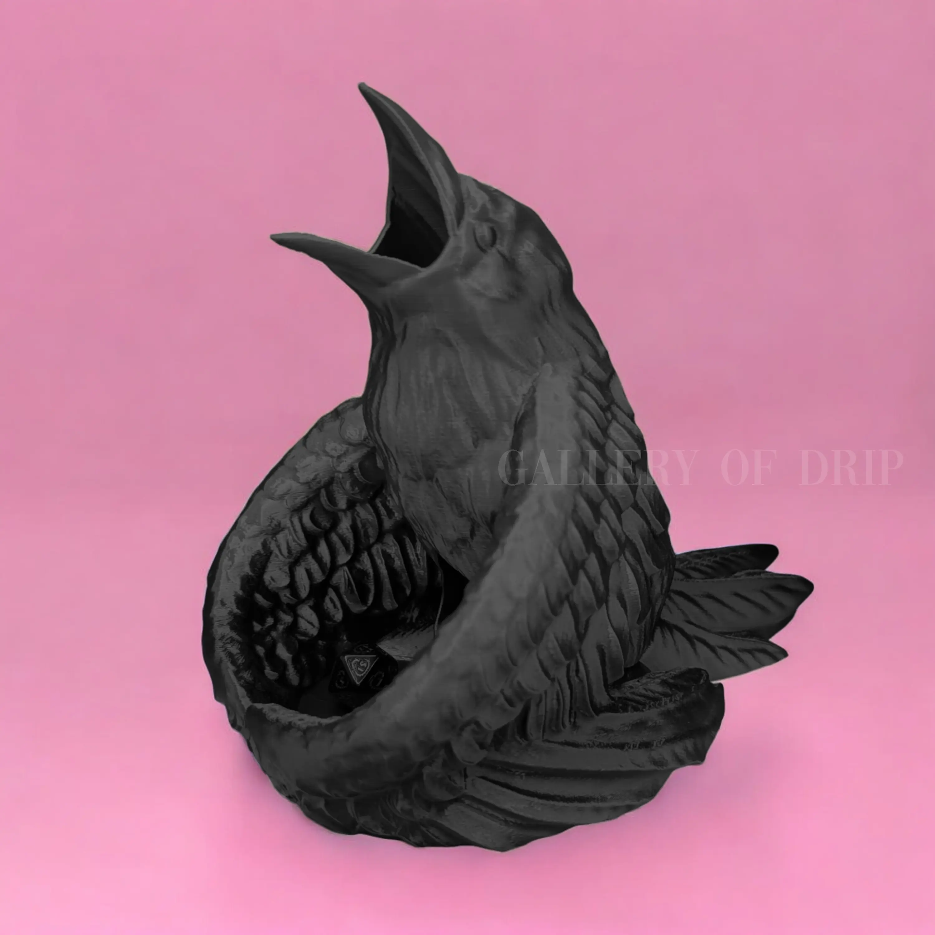 Enchanting Raven Dice Tower for RPG Enthusiasts, Perfect Dungeons and Dragons Accessory, Ideal DND, Crow, Bird, D&D Dice Rolls & Gifts, Warhammer, Fantasy Gaming Charm, Custom Tabletop Cyberpunk