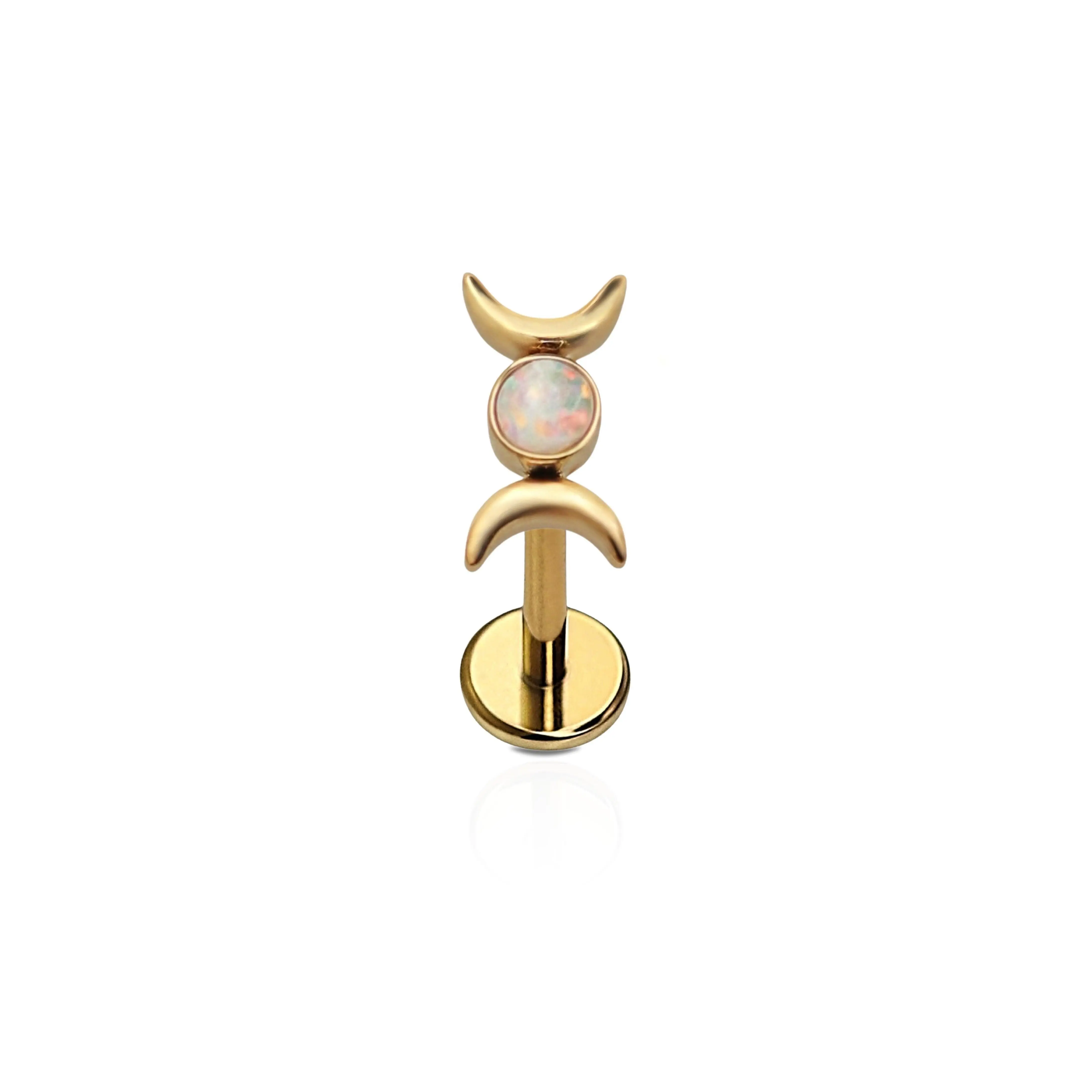 Mini Opal Lunar Phase Flat Back Stud