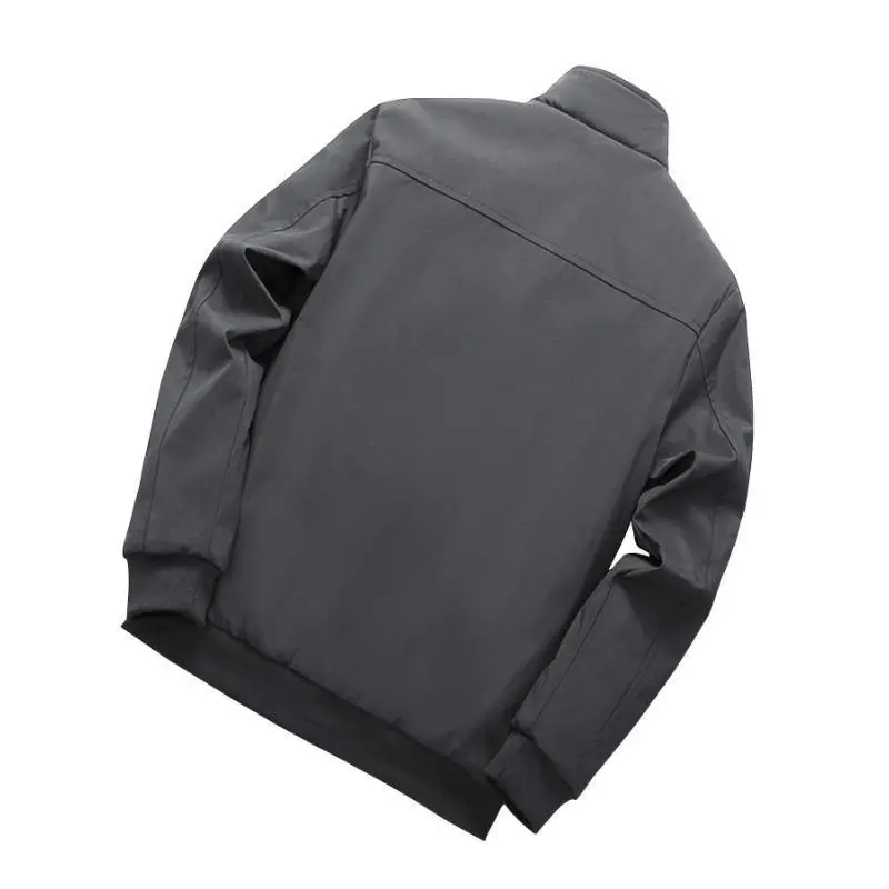 Men's Warm Fleece Jacket With Zipper Pockets, Casual Stand Collar Jacket For Fall Winter Men's Warm Fleece Jacket With Zipper Pockets, Casual Stand Collar Jacket For Fall Winter