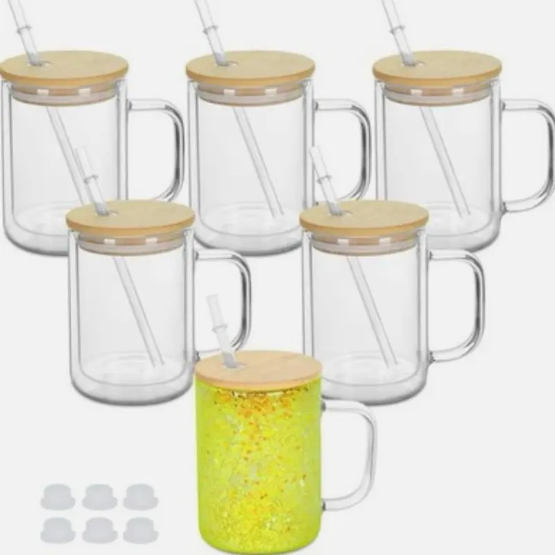 Glass Mug snow globe 15oz