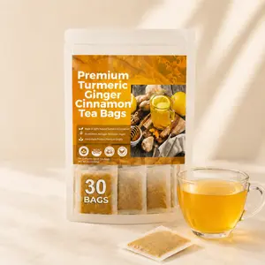 Turmeric Tea Herbal Anti-Inflammatory Tea- eco-friendly tea bags.Contains turmeric,ginger,and cinnamon.Caffeine Free Detox Tea, Sugar Free Gluten Free Vegan Non-GMO Contains turmeric,ginger,and cinnamon.keto-friendly 100% natural