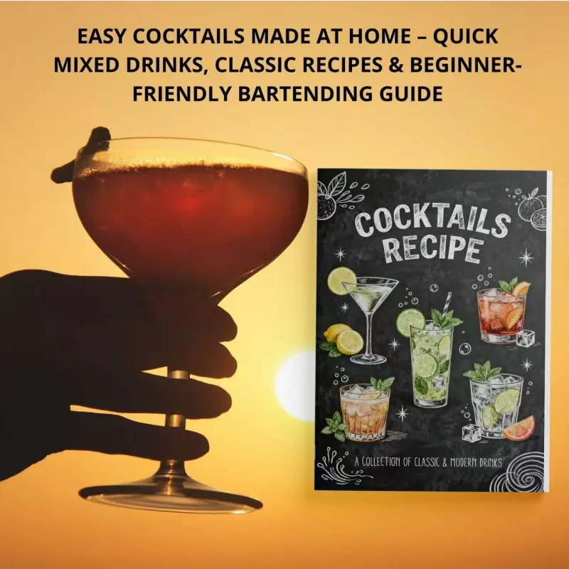 Cocktail Recipe Book for Home Bartenders - Easy Cocktails, Home Bartending, 100+ Classic & Modern Drink Recipes, Perfect for Beginners and Cocktail Lovers