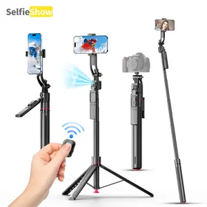 AI Face Tracking Selfie Stick Tripod, 70'' Auto Pop-Up Phone Tripod with 360° Rotation & Remote Control for TikTok Video Recording, Vlog, Travel & Live Streaming