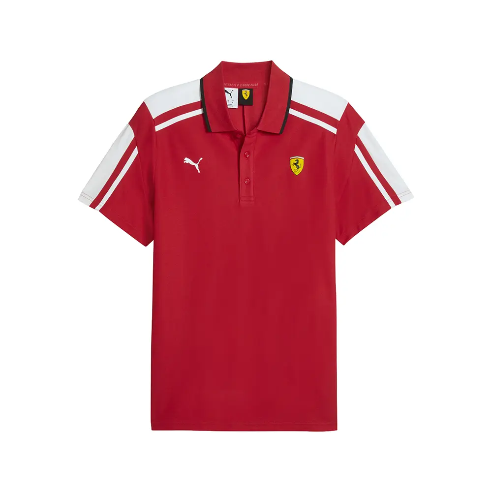 PUMA Mens Scuderia Ferrari Mt7 Short Sleeve Shirt Casual Casual - Red
