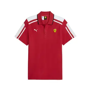 PUMA Mens Scuderia Ferrari Mt7 Short Sleeve Shirt Casual Casual - Red