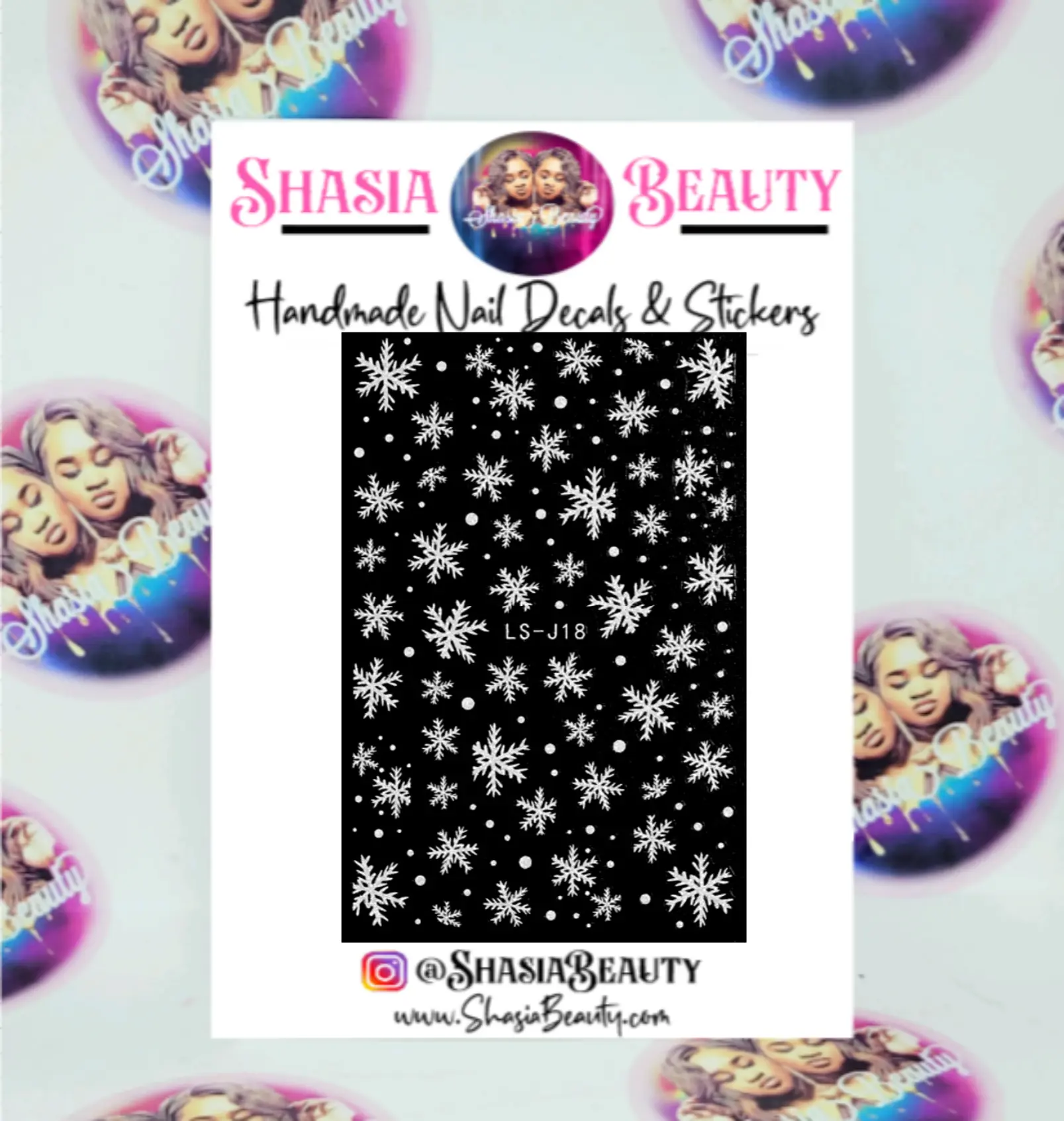 Snowflake  Glitter 3D  Nail Stickers