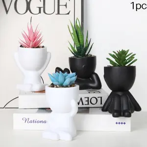 Realistic Aloe Vera Succulent Planter, Living Room Decorative Piece, Style Plant Desktop Arrangement, Small Character Pottery