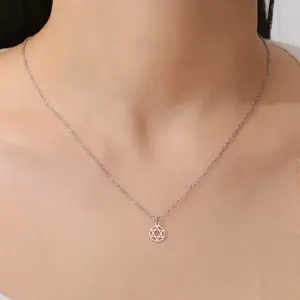 Cazador Stainless Steel Gold Color Star of David Necklace Women Hexagram Israel Jewish Judaism Amulet Jewelry Gift Wholesale