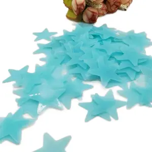 100pcs Star Design Glow In The Dark Wall Sticker - Modern PVC Self Adhesive Wall Art Decal