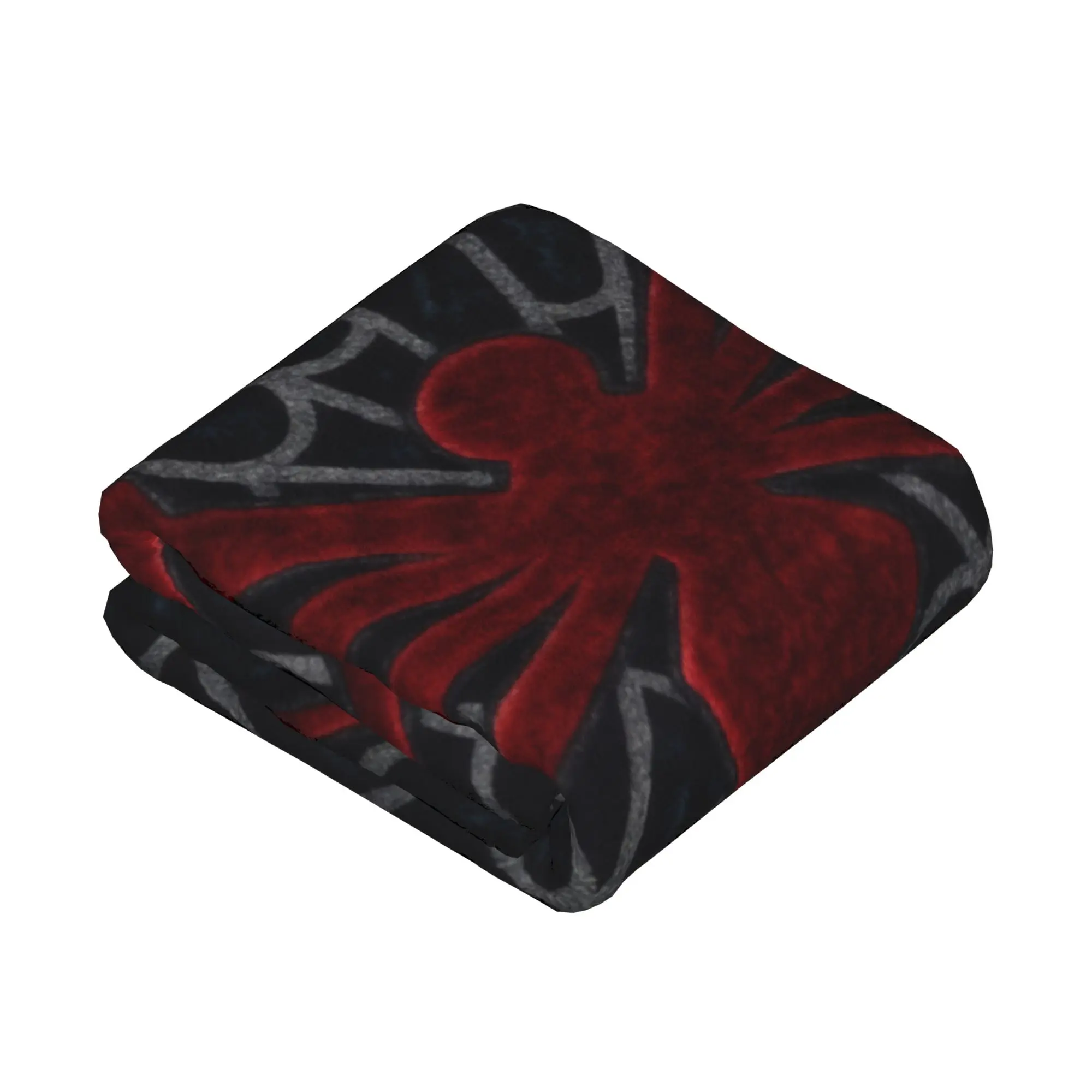 Hero-Inspired Black Red Spider Plush Flannel Blanket - Ultra Soft, Cozy Home Decor Gift for Sofa, Bed