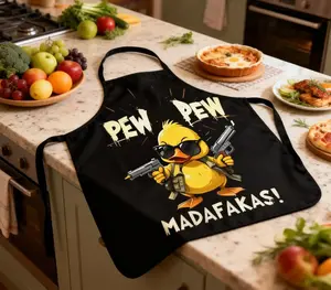A fun printed apron that makes you unique and stylish. Combining the fun of cooking and parties with personality. Work apron, party apron, cooking apron, perfect for the kitchen, restaurant, and parties, suitable for men and women.