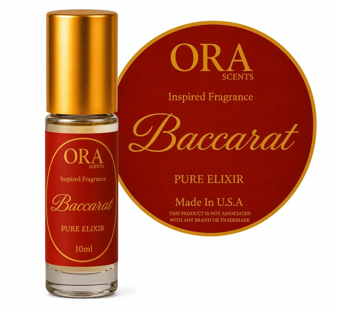 ORA Scents Rouge 540 Roll-On Body Fragrance Oil - 10ml Alcohol-Free Long-Lasting Unisex Travel-Friendly Roller Bottle Body Care Oil