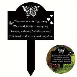 Acrylic Grave Memorial Plaque, Loving Memories Live on Memorial Plaque, Outdoor Garden Plaque, Cemetery & Garden Decor, Perfect for Intimate Remembrance Gatherings