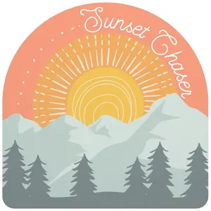 Sunset Chaser Vinyl Sticker - 2.8"