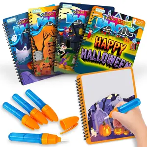 4 Pack Halloween Water Coloring Books for Kids,