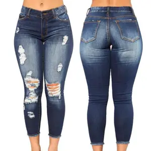 2026 New Year Valentine’s Day Elastic Wave-Cut Women’s Jeans High-Waisted Vintage Casual Cowboy Pants Skinny Jeans Streetwear GARMENTARY