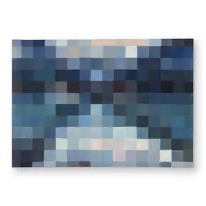 Begin Home Decor C1ROAR579QXCD4 5 x 7 ft. Pixelated Mountainous Landscape Rug - Modern Outdoor Decor - Rectangle