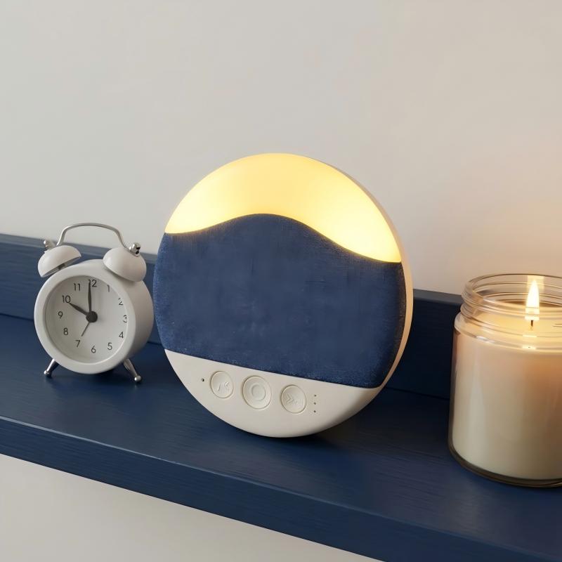 ZIZI SAUCE Ultra-Thin Bluetooth Pillow Speaker with Small Night Light white noise Bluetooth 6.0  Compatible with Android & iOS，Soft Immersive Sound Field, Air Conduction Audio Design, Pillow Speaker for Bedtime Music& Audiobooks, Sleep Sound,Portable