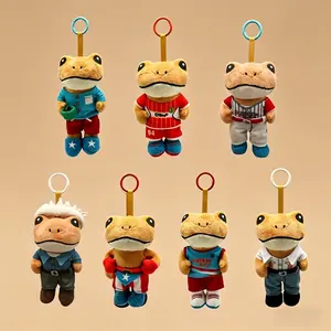 El Sapo Concho Frog Plush Keychain Set - Soft Stuffed Toy in Multiple Puerto Rican Outfits | Game Inspired Cute Plushie Keychain Perfect Gift for Gamers & Boricua Fans | Unique Bag Accessory