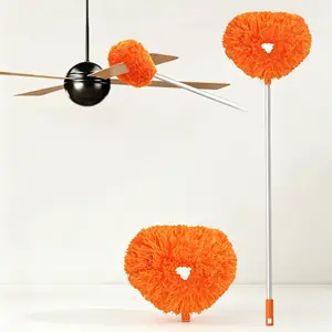 Extendable Ceiling Fan Duster, Washable Reusable Microfiber Dust Removal Tool for High Ceilings & Fan Blades Cleaning Cleaner