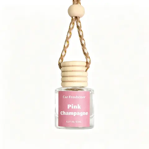 Pink Champagne-Fruity Scent Long-Lasting Car Oil Diffuser, Interior Accessories for Car, Girly Cute Vehicle Accessory, Romantic Valentine’s Day Gift for Her