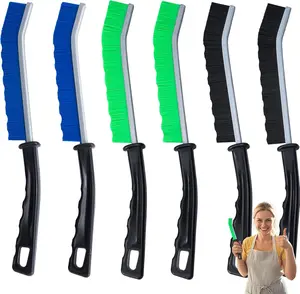 6-Pack Hard Bristle Crevice Cleaning Brush - Best Tool for Cleaning Grout, Gaps, and Sink, Ideal for Kitchen and Household Use