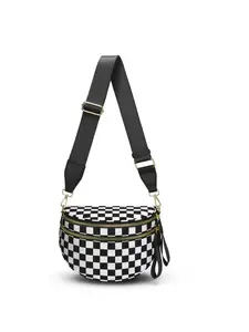Women's Checkerboard Crossbody Bag, 2026 All-Season Trendy Design, Adjustable Strap, Multi-Color Options, Lightweight & Comfortable for Daily Use, Ideal Gift - Crossbody Bags for Women,summervibes