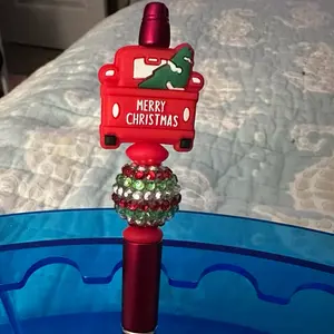 Christmas truck beaded pen