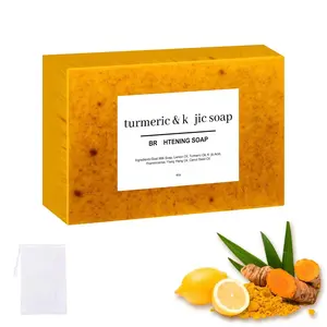 Turmeric & Kojic Soap Set with Foaming Nets | Deep Cleansing Face & Body Wash for Radiant Skin