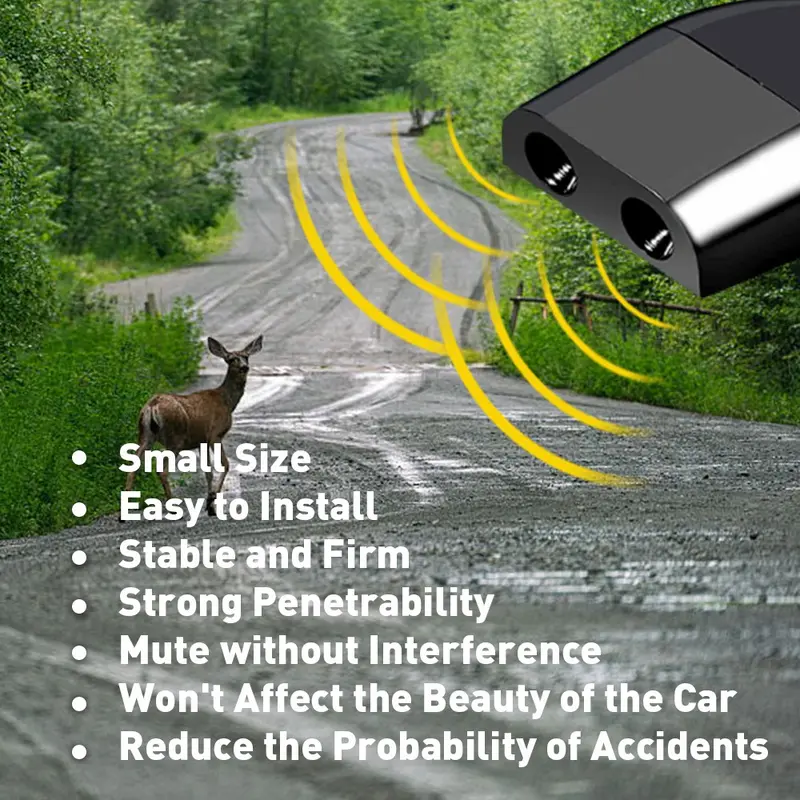 Pack of black vehicle deer whistles