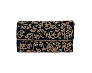 MAWC Handmade Beaded Purse Bag - Chic Vintage Handbag Clutch for Weddings, Special Occasions, Boho Chic Clutches, Sparkly Glamorous Bead Work, Stylish Unique Evening Bag