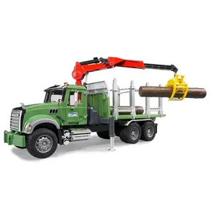 Bruder 02824 Mack Granite Timber Truck w/ Loading Crane and 3 Trunks 28.12.10