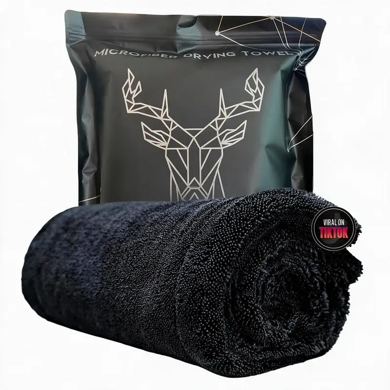 Car Drying Towel Quick Drying 1400gsm Ultra-Absorbent Microfiber Drying Towel For Automotive Detailing Vehicle Wash Kit Christmas Gift Super Absorbent & Soft Fiber