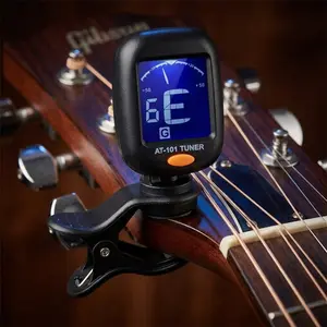 Clip-on Tuner for Guitar, Bass, Violin, Ukulele | High Sensitivity Portable Mini Tuner | Easy Storage, Perfect for Dorm, Camping & Outdoor Performances