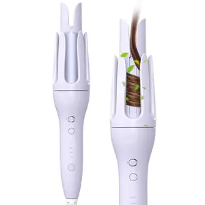 NOVUS 1.25 Inch Rotating Curling Iron for Effortless Waves and Beach Curls , Auto Hair Curler with 60M Ions Anti-Scald, Fast Heating for Hair Styling automatic curlingbar, Lazy Curler viral rotating curlingiron negative ion generator Gift Salon