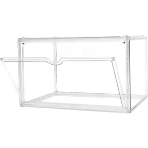 Shoe Boxes Clear Plastic Stackable Acrylic Sneaker Shoe Display Case Transparent Display Case Clear Storage Bins With Lids Acrylic Boxes for Display Shoe Organizer Containers