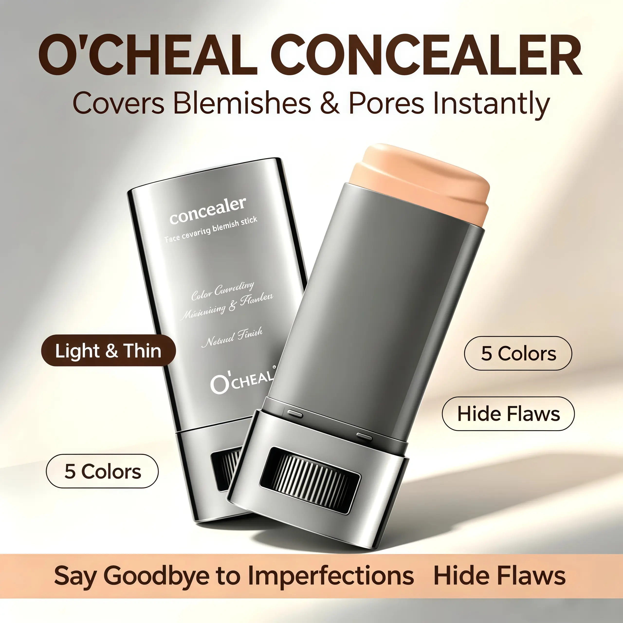 Foundation Concealer Stick Eraser Foundation Stick Face Concealer Nose Shadow Contour Cream Highlighter Spot Covering Invisible Pores Unisex