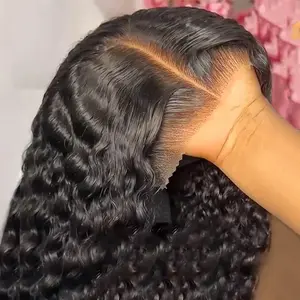[28" Only for 84$]Glueless Wig Human Hair Ready To Wear Deep Wave Brazilian 6x4 5x5 Lace Closure Human Hair Wig Pre Plucked 180 Density