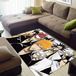 BLEACH Anime Area Rugs Bedroom Floor Mats Living Room Anti-Skid Area Rug Carpets