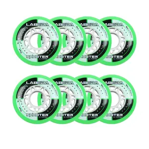 Labeda Roller Hockey Wheels - Shooter 76mm 83A Green (8-Pack)